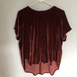 Velvet shirt sleeve shirt
